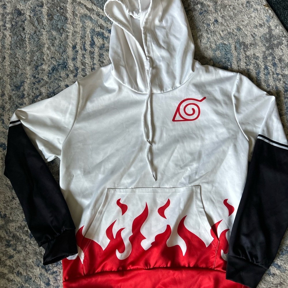 Naruto Hokage Hoodie Pullover size Medium